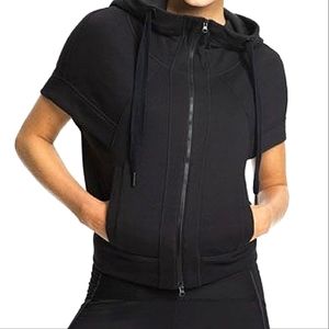 Stella McCartney EUC Adidas Short sleeve hoodie sweatshirt Small black